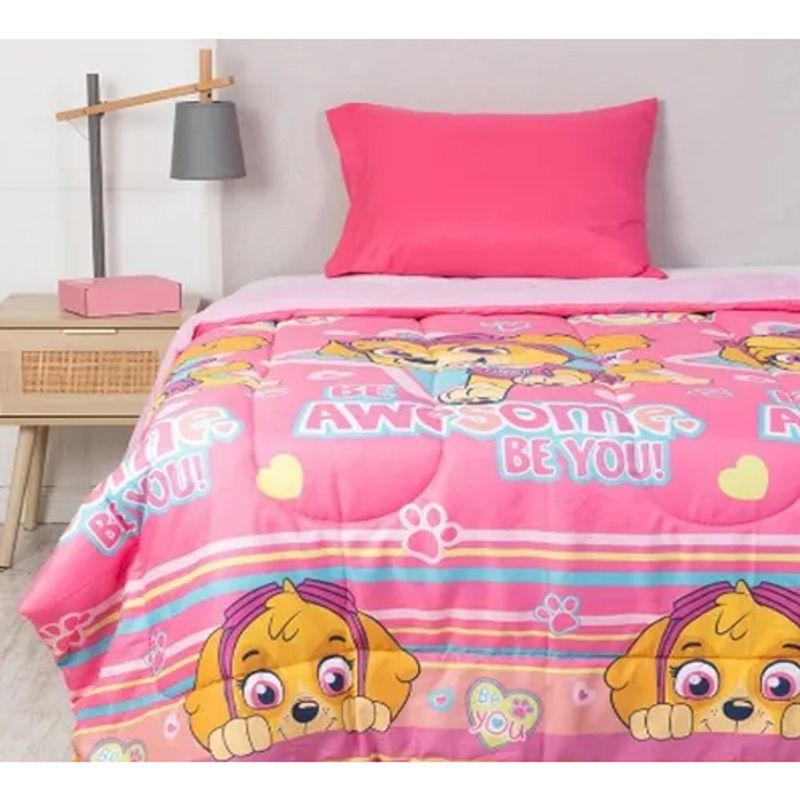 DISNEY - Plumón Disney Reversible Rosa 1.5 Pl - Paw Patrol