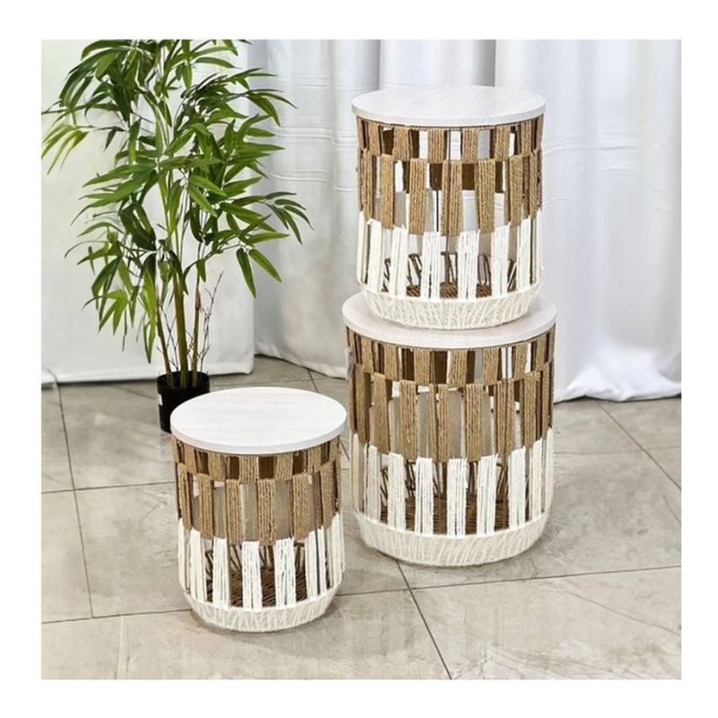 GENERICO - Set 3 Mesas Auxiliares para Café MDF