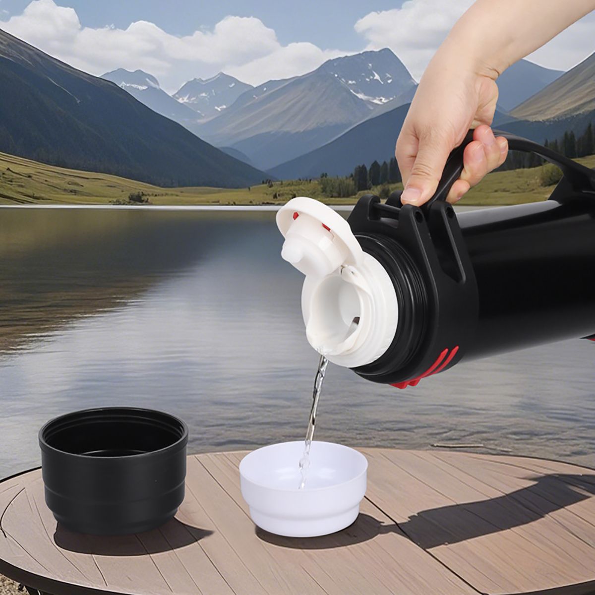 EDWINAYY - Termo de acero inoxidable de gran capacidad para el hogar