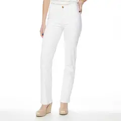 WADOS - JEANS RECTO TIRO ALTO PRETINA BASICA 1 BOTON