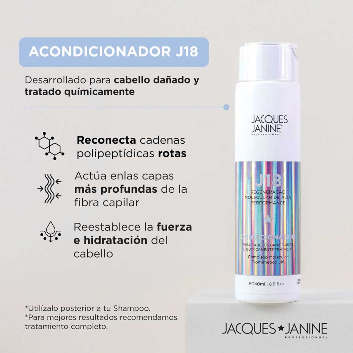 JACQUES JANINE - Rutina Regeneración Molecular Intensiva J18 de Jacques Janine
