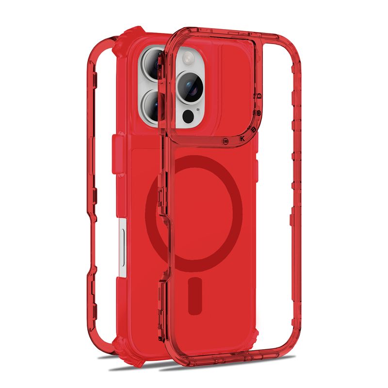 KBOD - Carcasa 360 de 3 Piezas Kbod Urban Play Magnetic Para iPhone 14 Pro Max Rojo