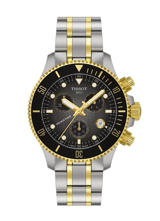 Reloj Seastar 1000 Chronograph Bicolor Plateado TALLA UNICA
