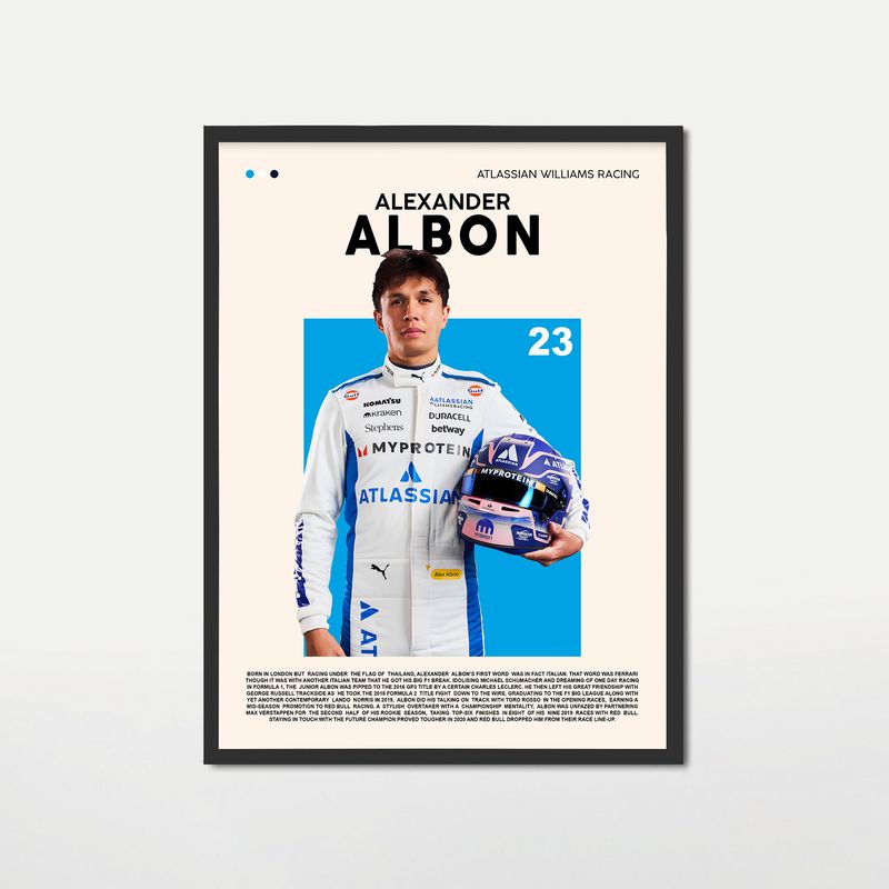 GENERICO - Cuadro decorativo Formula 1 Alexander Albon Williams