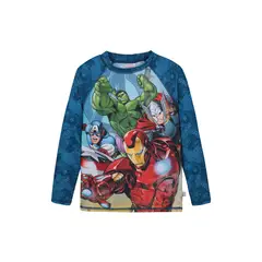 DISNEY - Traje de Baño Niño Polera UV50 MLarga Avengers - Azul