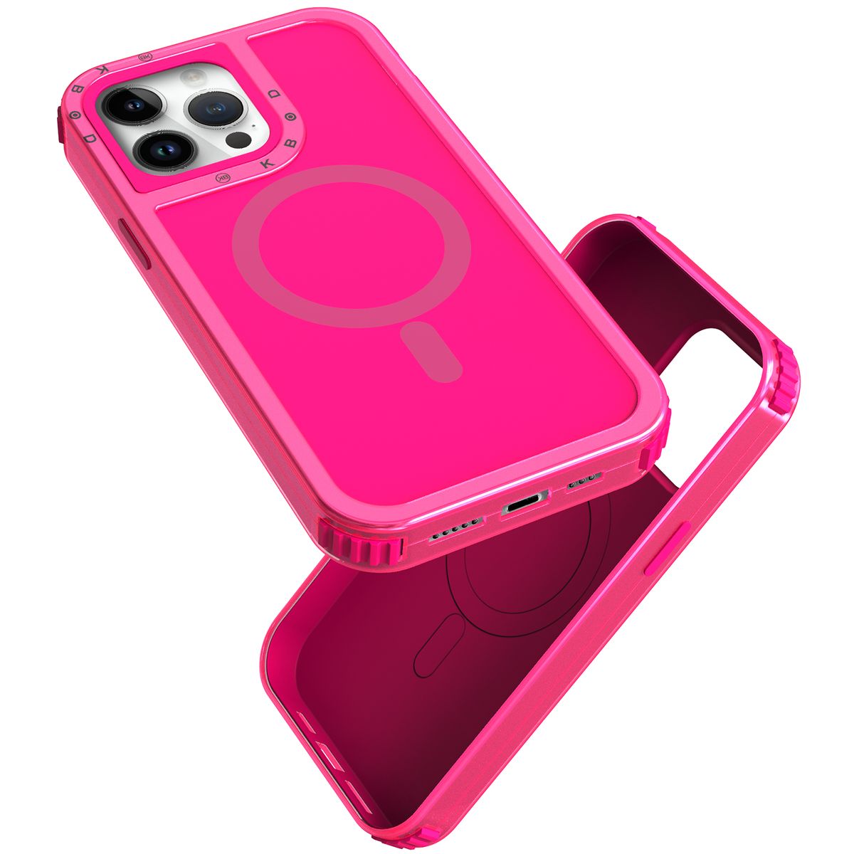 KBOD - Carcasa 360 de 3 Piezas Kbod Urban Play Magnetic Para iPhone 16 Pro Fucsia