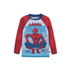 DISNEY - Traje de Baño Niño Poleta UV50 MLarga Spiderman - Rojo