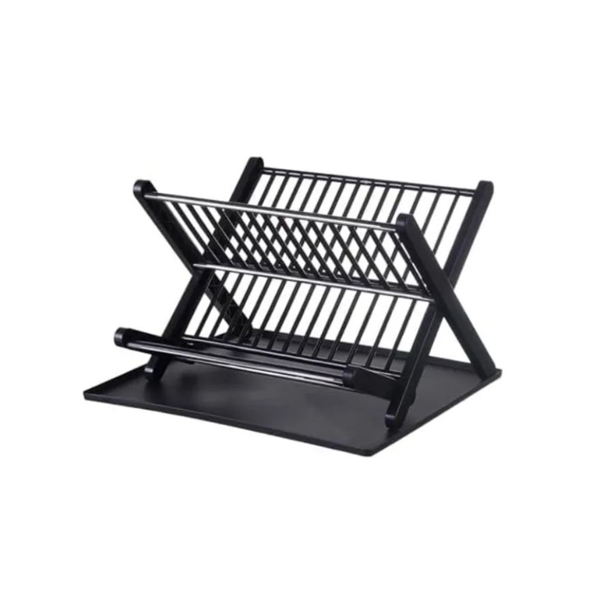 GENERICO - Platera Escurridor 2 Niveles Estante Para Platos Y Tazas Negro