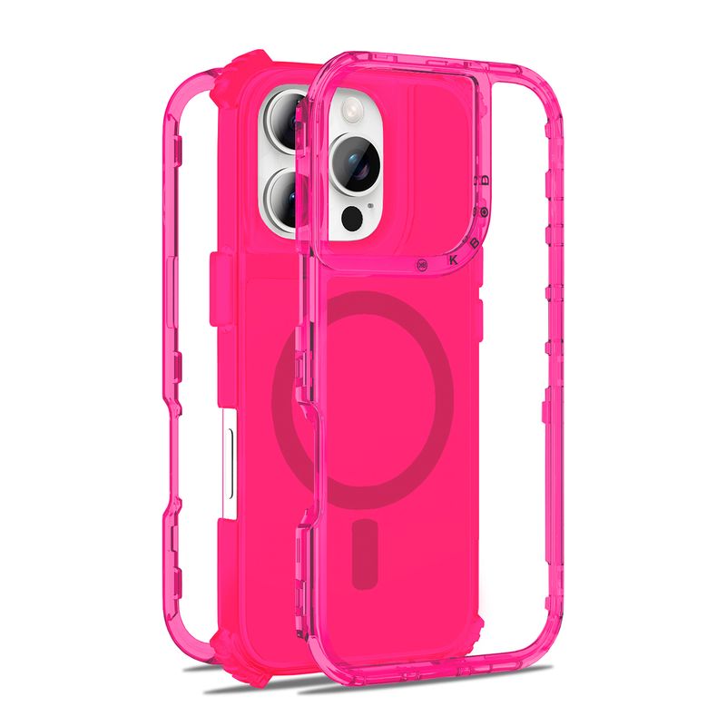 KBOD - Carcasa 360 de 3 Piezas Kbod Urban Play Magnetic Para iPhone 16 Pro Max Fucsia