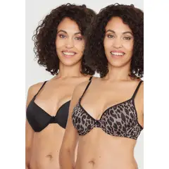 KAYSER - Pack 2X Sosten Push Up Microfibra P250023-NEG1 - Negro