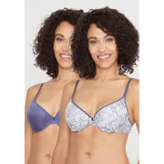 KAYSER - Pack 2X Sosten Push Up Microfibra P250023-AZU6 - Azul