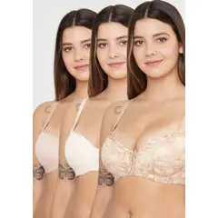 KAYSER - Pack 3X Sosten Soft Microfibra P350024-CAF3 - Café