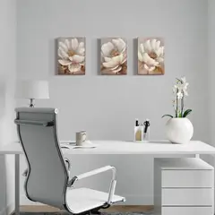 DEKAM DISEÑO - CUADRO TRIPTICOS FLORES 30X40 CU CMS