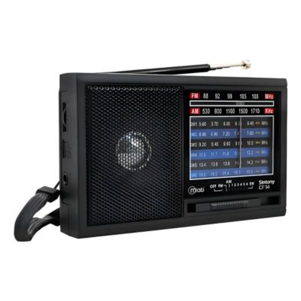 MICROLAB - RADIO PORTATIL  RECARGABLE RETRO MICROLAB SINTONY CF-14 NEGRO
