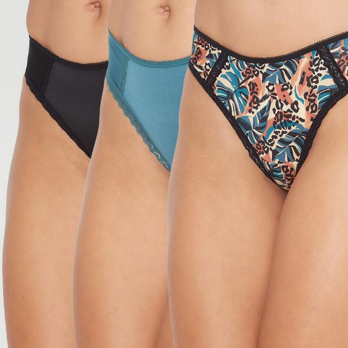 KAYSER - Pack 3X  Colaless Microfibra P312.0016-NEG3 Kayser