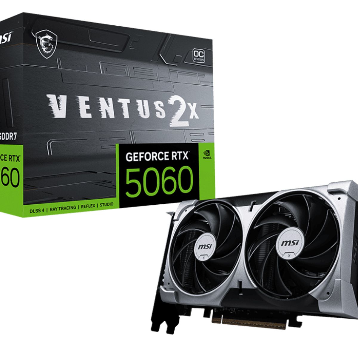 MSI - Tarjeta de Video - MSI GeForce RTX 5060 8G VENTUS 2X OC