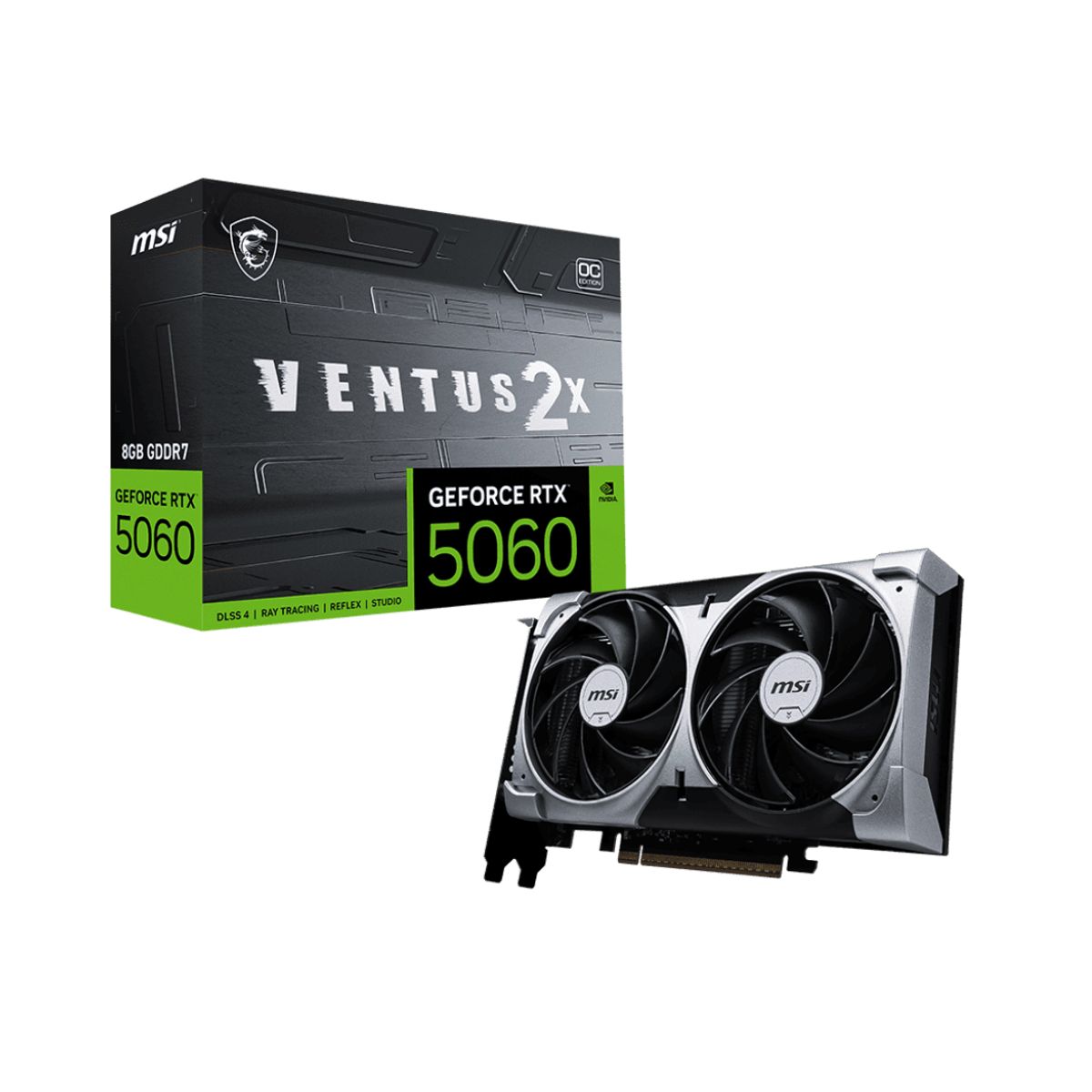 MSI - Tarjeta de Video - MSI GeForce RTX 5060 8G VENTUS 2X OC