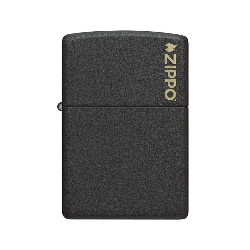 ZIPPO - Encendedor Zippo Classic Black Crackle Logo ZP236ZL