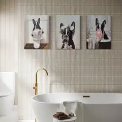 DEKAM DISEÑO - CUADRO TRIPTICO PERROS 30X40 CU CMS