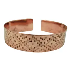 GENERICO - Pulsera Terapia Artrisis Dolor Cobre Ancho 1,5 cm Chilena + Bolsa
