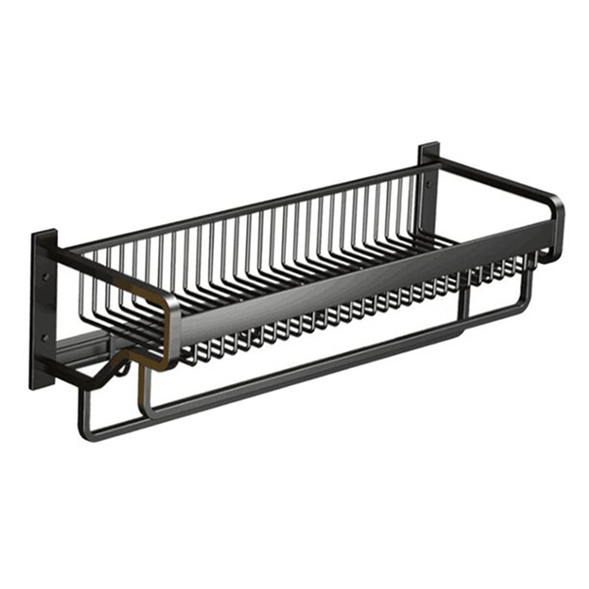 GENERICO - Soporte de toalla 50x23x16cm aluminio Bighouse Mimbral