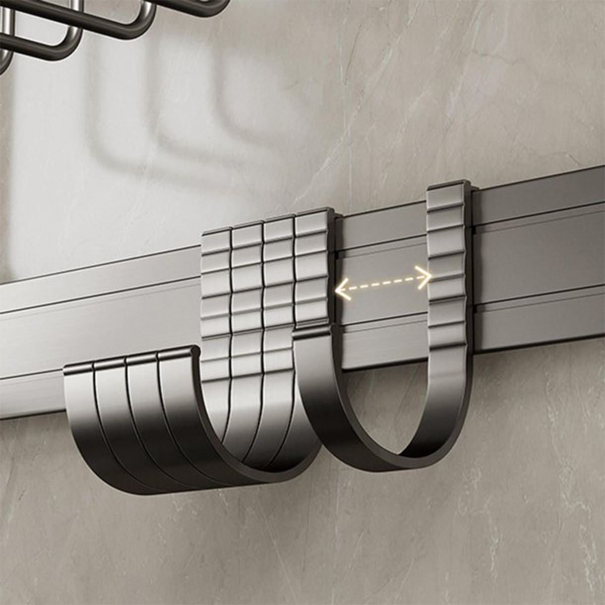 GENERICO - Soporte de toalla 50x23x16cm aluminio Bighouse Mimbral