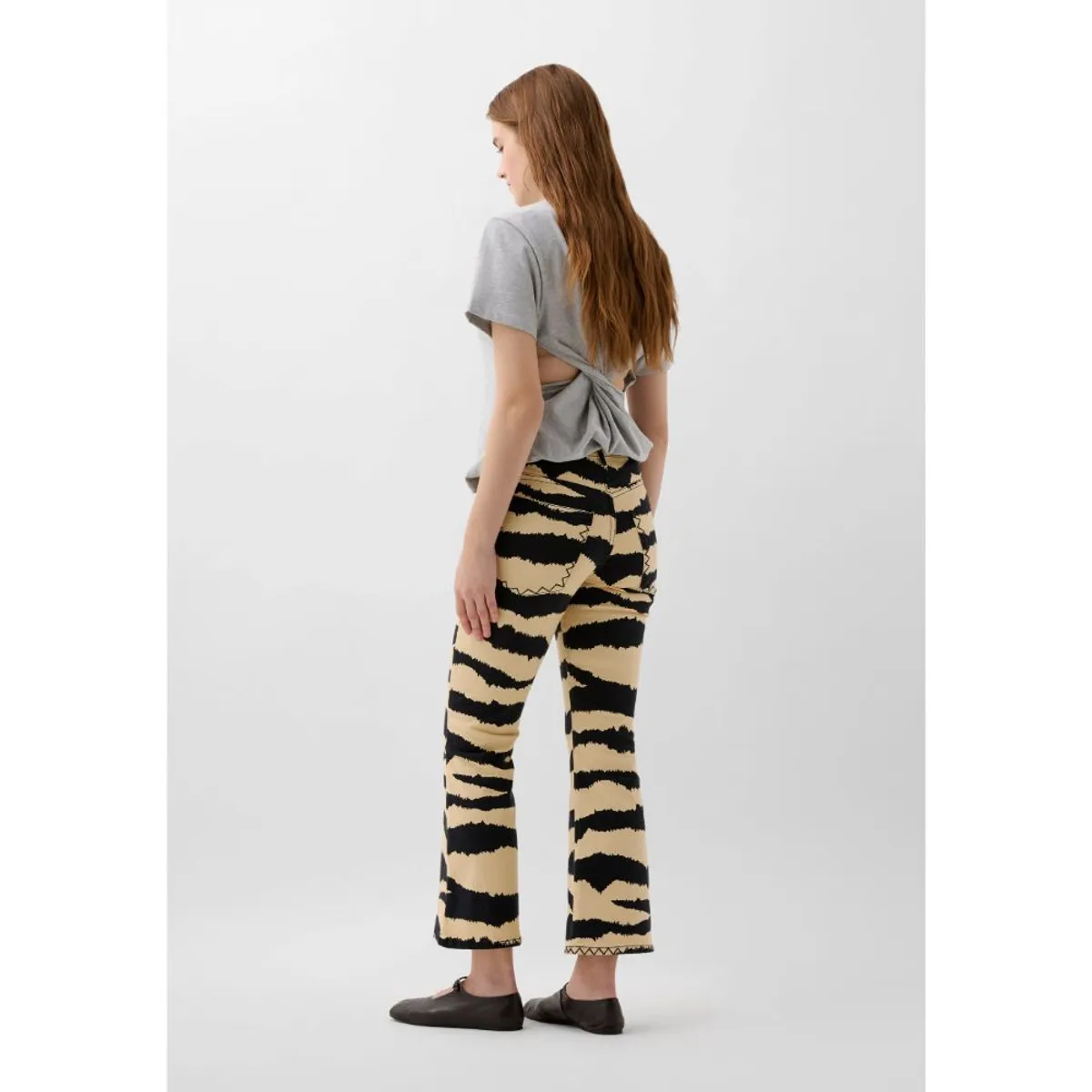 SCALPERS - JEANS ANKLE FLARE CEBRA