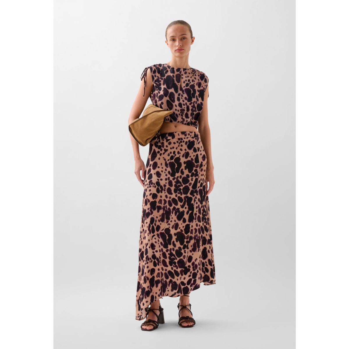 SCALPERS - FALDA MIDI ANIMAL PRINT