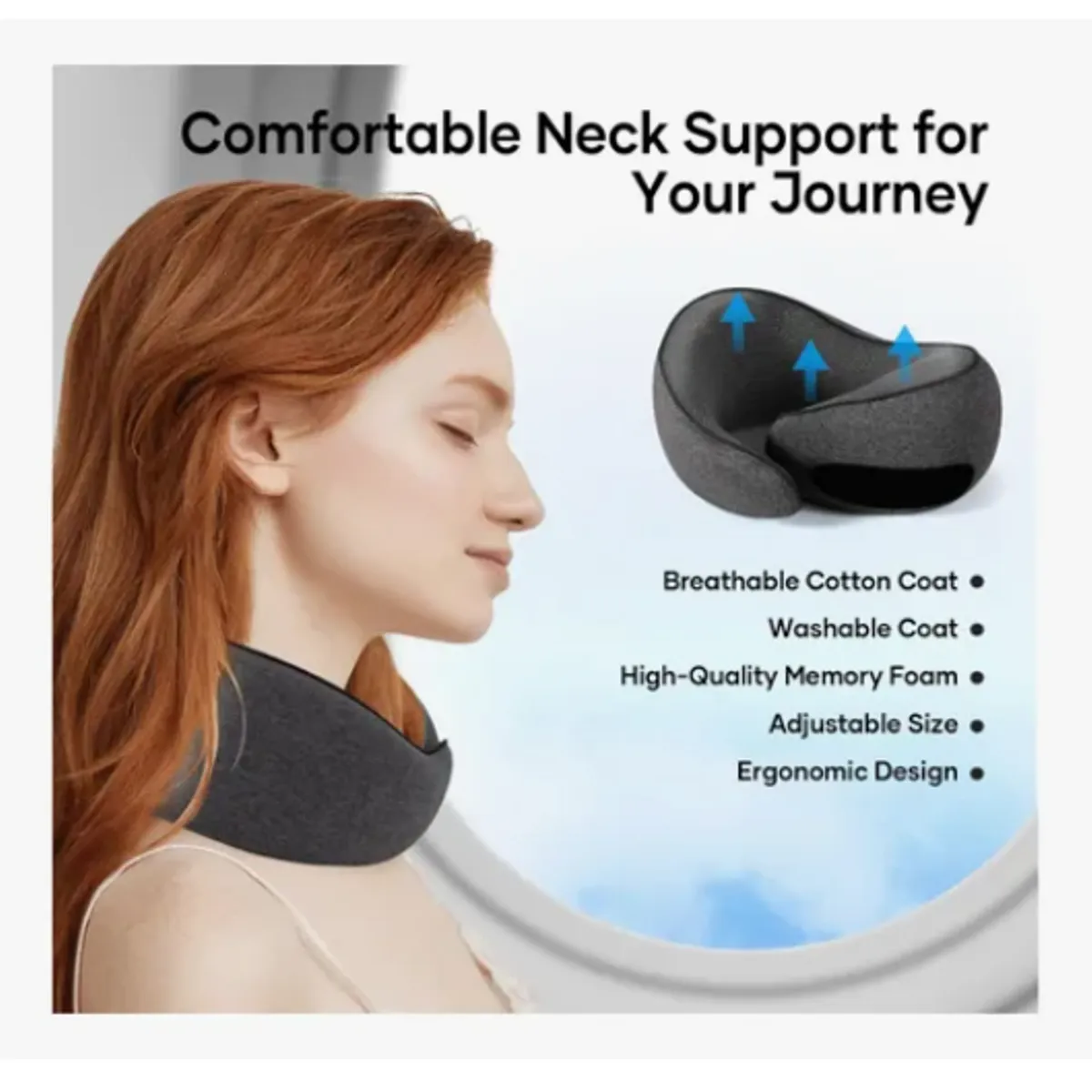 GENERICO - Almohada De Cuello Relajante Para Viaje Cojín Soporte Cómodo