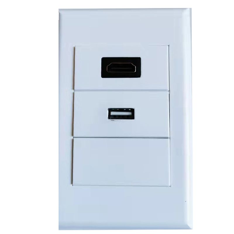 GENERICO - PLACA A MURO HDMI Y USB 20 TIPO COPLA