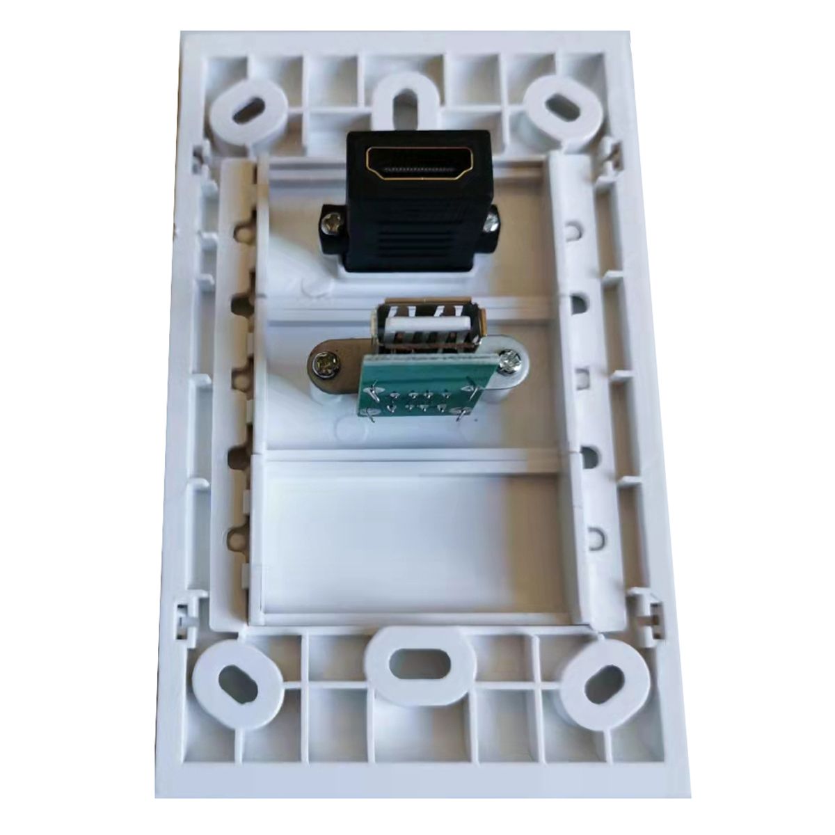 GENERICO - PLACA A MURO HDMI Y USB 20 TIPO COPLA.