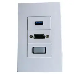 GENERICO - PLACA A MURO HDMI, USB 3.0 Y VGA. TIPO COPLA