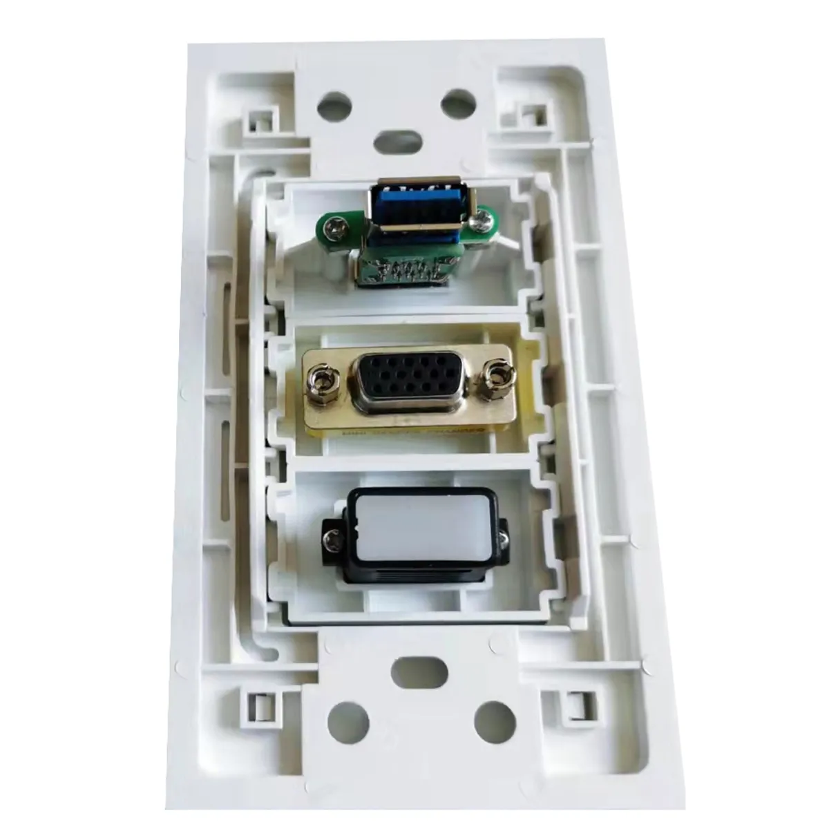 GENERICO - PLACA A MURO HDMI, USB 3.0 Y VGA. TIPO COPLA