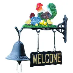 GENERICO - Campana para puerta fierro forjado gallina Bighouse