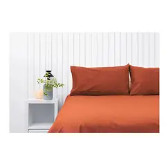 GENERICO - SET de 2 fundas de almohada 48x74cm TERRACOTA