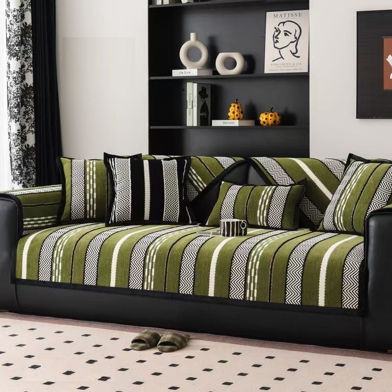 GENERICO - Funda Sofa Teng Fei Mat Kit 3 Fundas Diseño Linas Zigzag TF