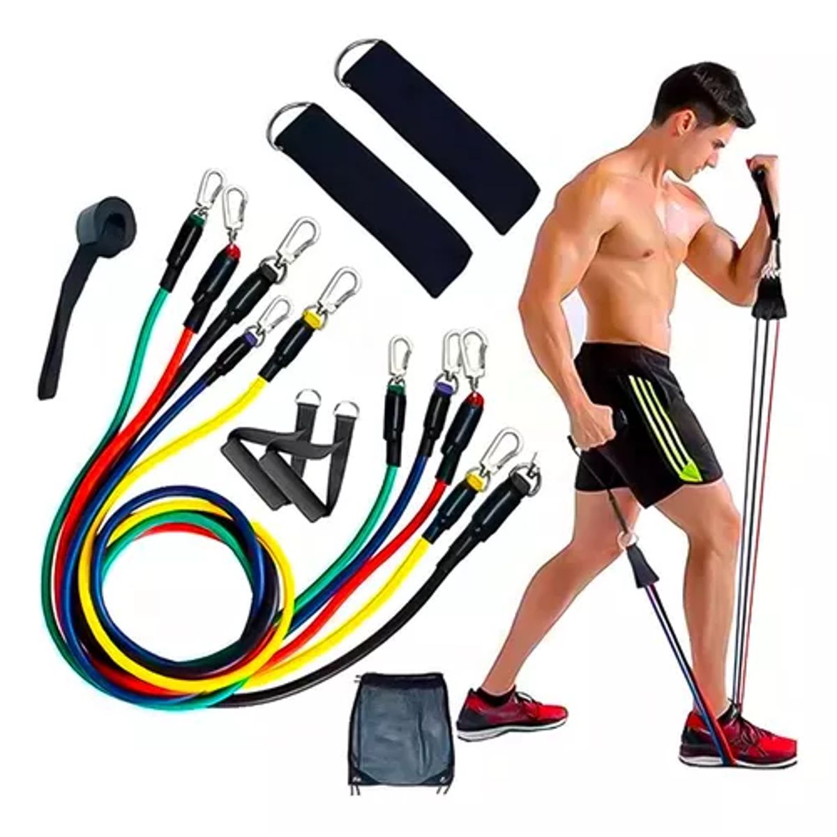 GENERICO - Bandas elásticas para ejercicios ligas de resistencia para casa