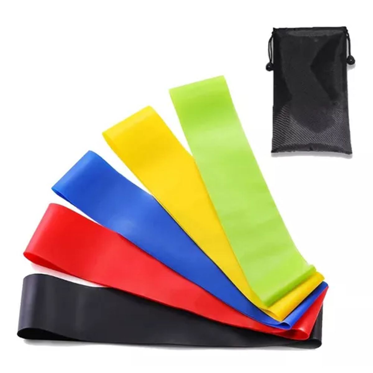 GENERICO - Kit de bandas de resistencia elásticas 15-54 kg para piernas 5 piezas fitness