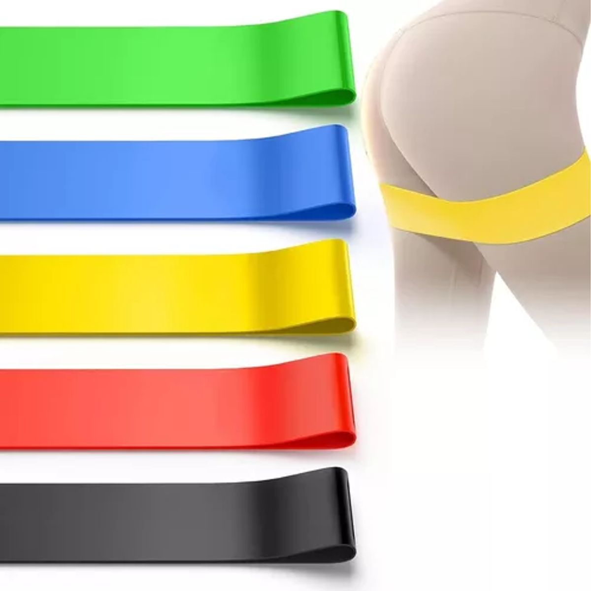 GENERICO - Ligas de ejercicios set de 5 ligas de resistencia