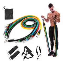 GENERICO - Set de 5 bandas elásticas de resistencia tubulares