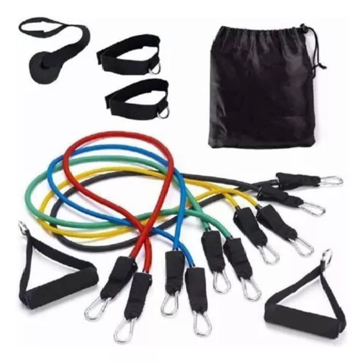 GENERICO - Set de 5 bandas elásticas de resistencia tubulares