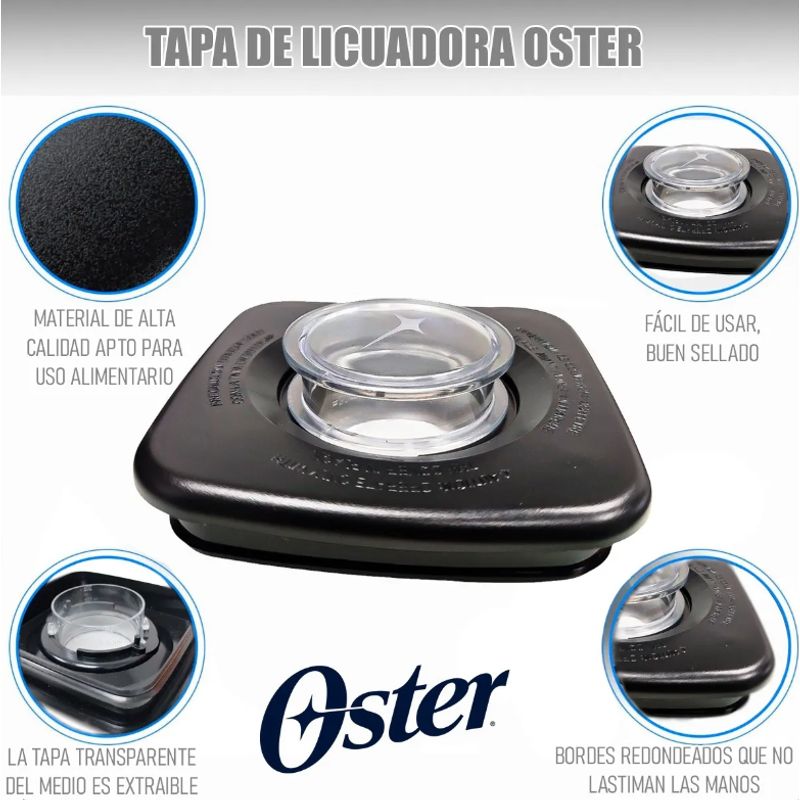 OSTER - Tapa De Licuadora Oster Repuesto Tapa Cuadrada Licuadora Color Negro
