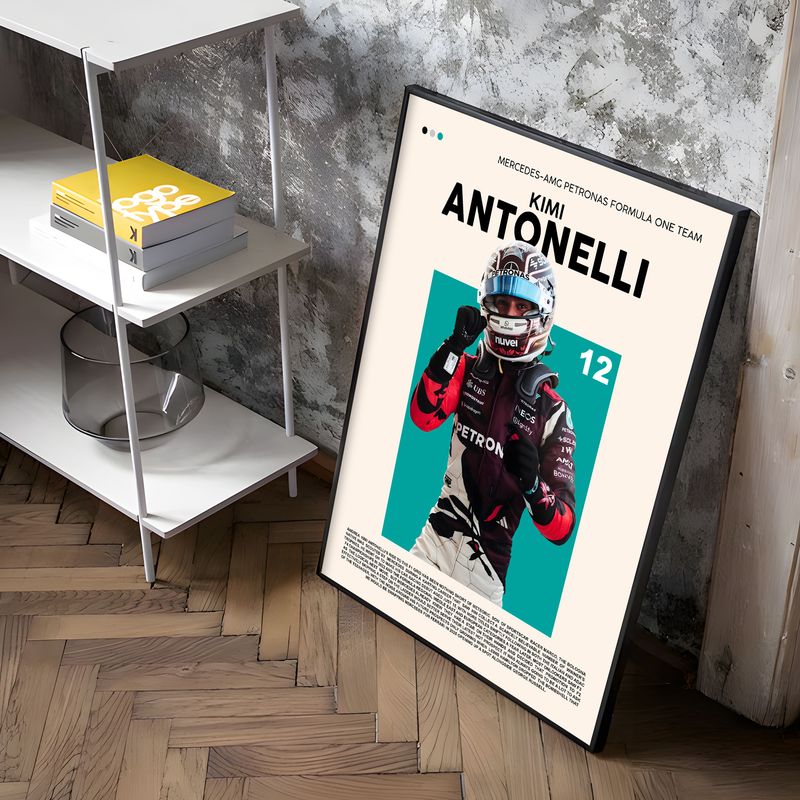 GENERICO - Cuadro decorativo Formula 1 Kimi Antonelli Mercedes