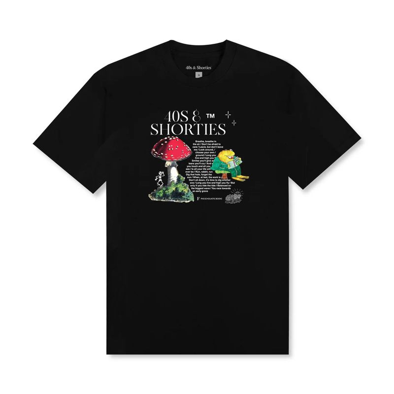 40S & SHORTIES - Polera negra hombre algodón 40S & SHORTIES