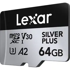 LEXAR - Memoria Silver Plus Micro Sdxc 64gb V30 A2 4k Uhd