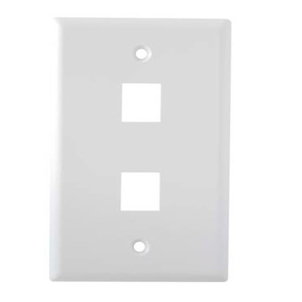 GENERICO - PLACA A MURO 2 MÓDULOS, BLANCA.