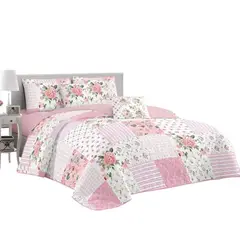 GENERICO - Cubrecama Quilt De Verano 2 Plazas + 2 Funda Medida 230x250cm