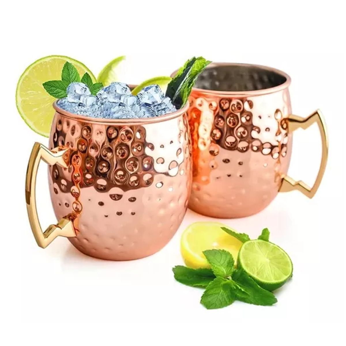 GENERICO - Pack de 2 mugs de cobre para tragos Moscow Mule y mojito