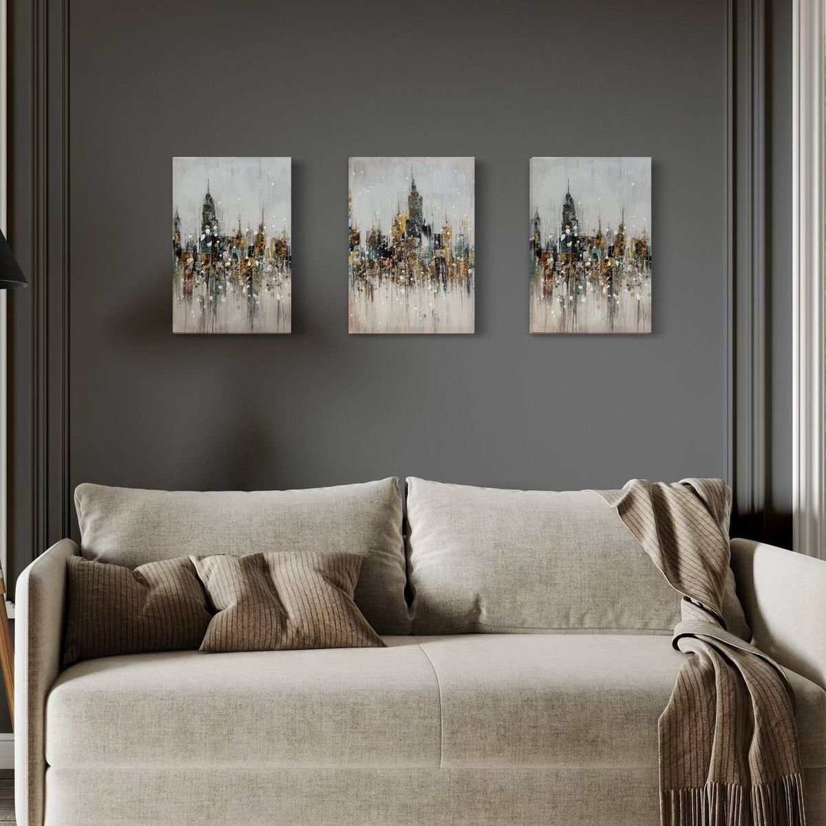 DEKAM DISEÑO - CUADRO TRIPTICO EDIFICIOS 30X40 CU CMS