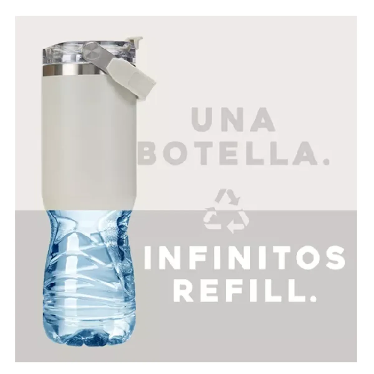 GENERICO - Vaso tumbler mug térmico botella de agua buffer